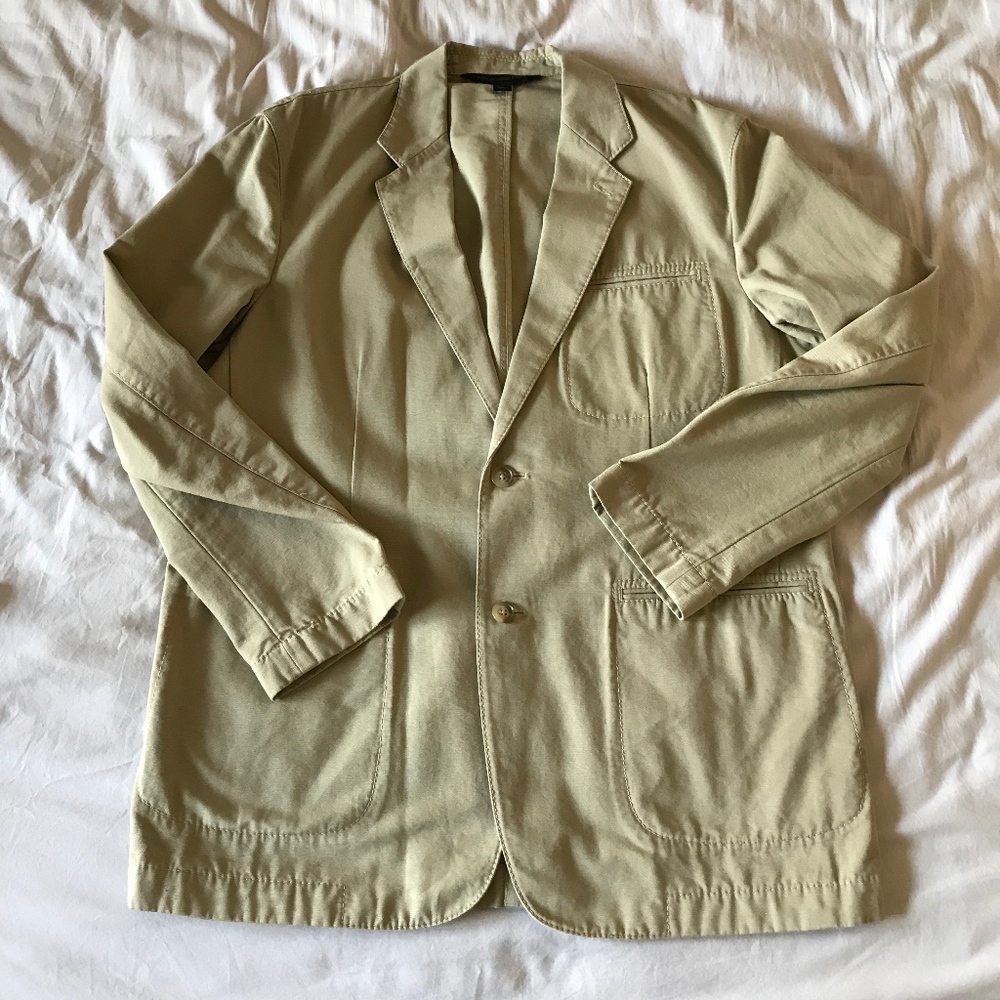 EXPRESS Men's Khaki Cotton Blazer Size Large